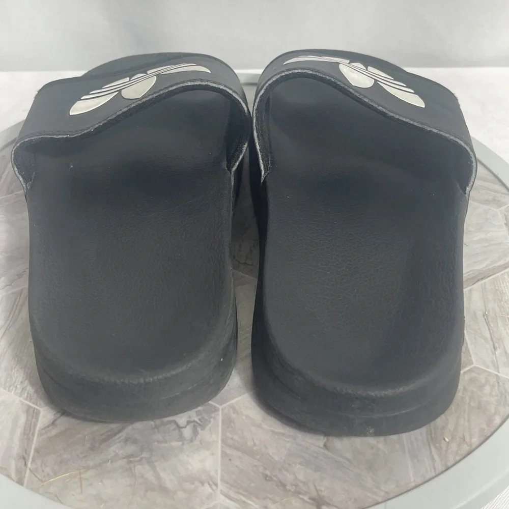 Adidas Adilette Black Slides White Logo US 4 EU 36 Sandals FG8271